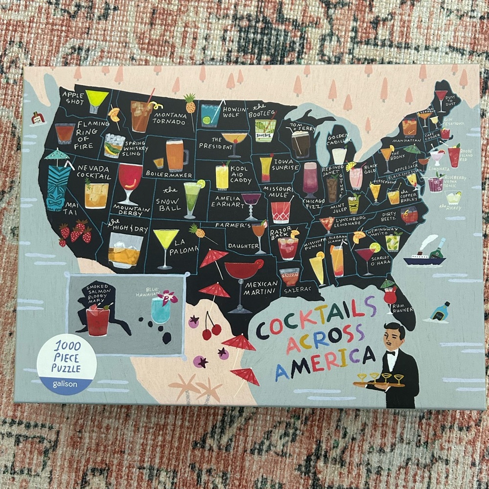 Galison cocktails across America puzzle